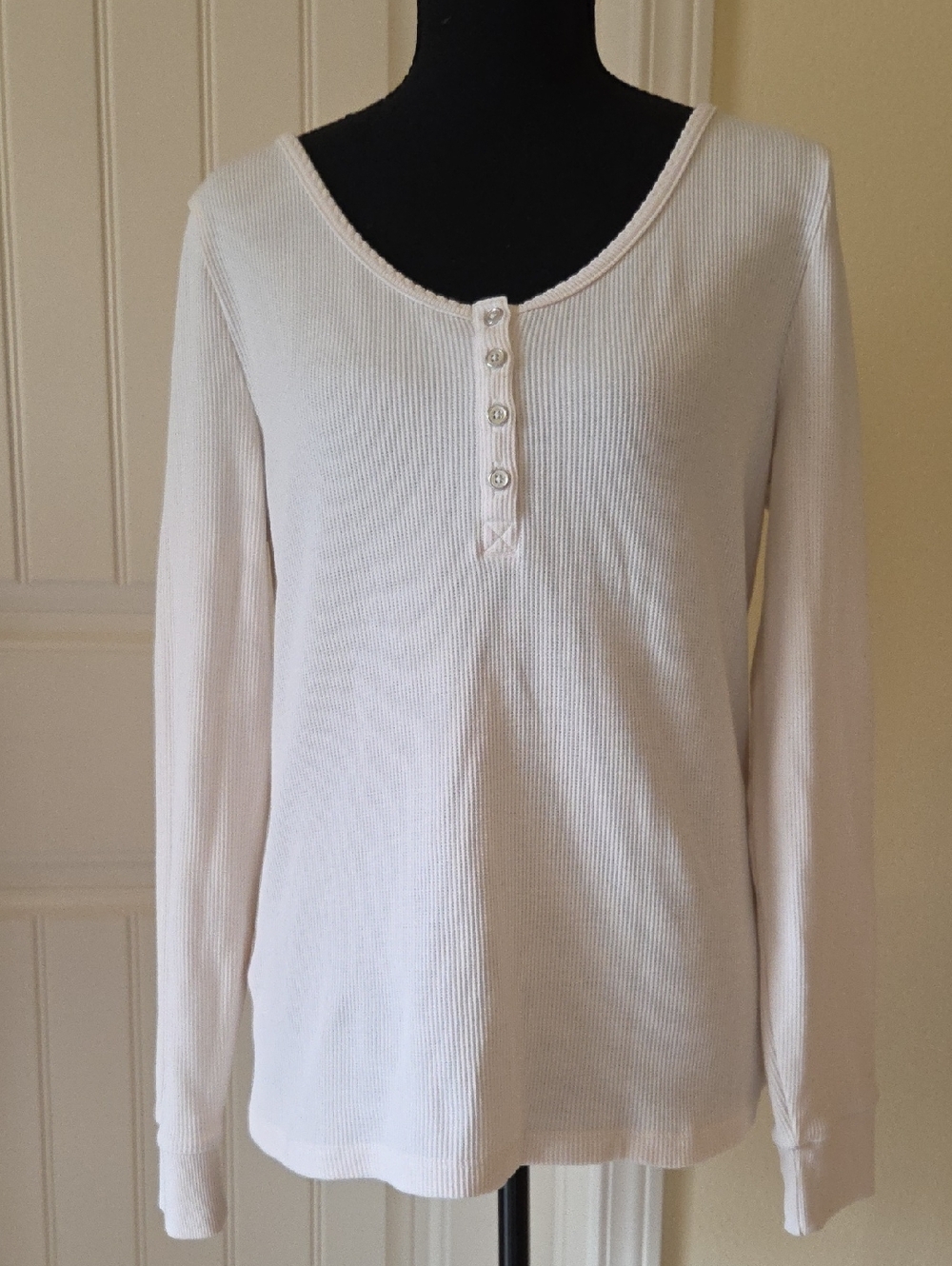 Women's Infinity Thermal Henley, Dusty Pink, Size L